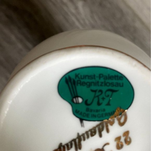 Vintage kunst-palette regnitzlosau kt bavaria vase-6.75" Tall-Courting Couple - Picture 7 of 7